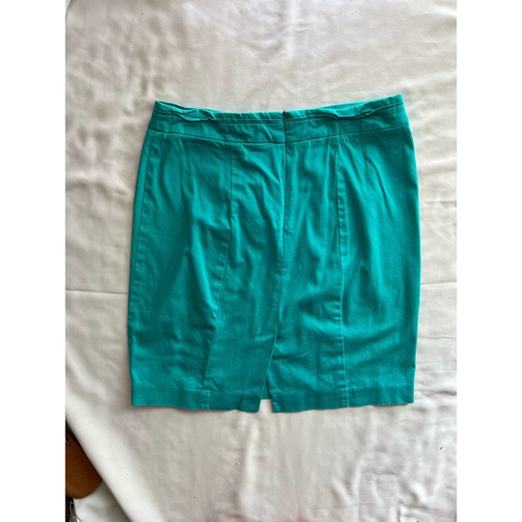 Valerie Bertinelli Business Casual Turquoise Stretch Pencil Skirt Size 6/28 - Picture 3 of 8